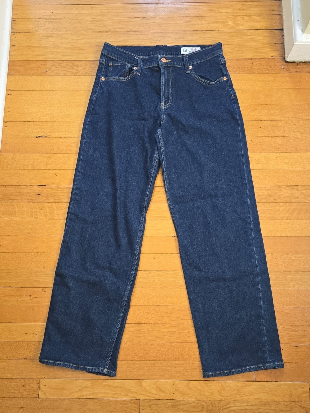 Gap,'90s Loose Low Rise Wide Leg Jeans, Dark Wash, EUC, Women's 27/4